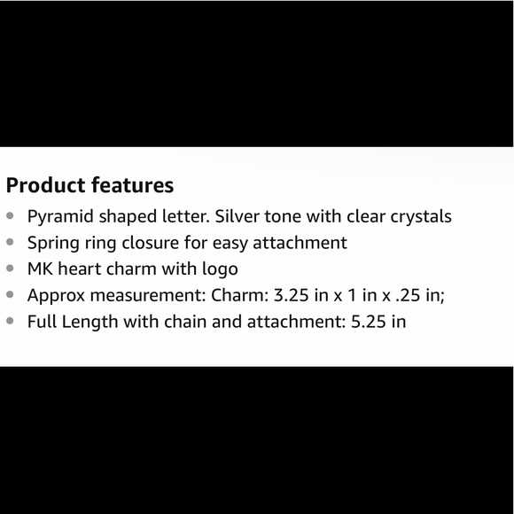 NWT MICHAEL KORS SILVER RHINESTONE BAG/KEY CHARM - Picture 5 of 5